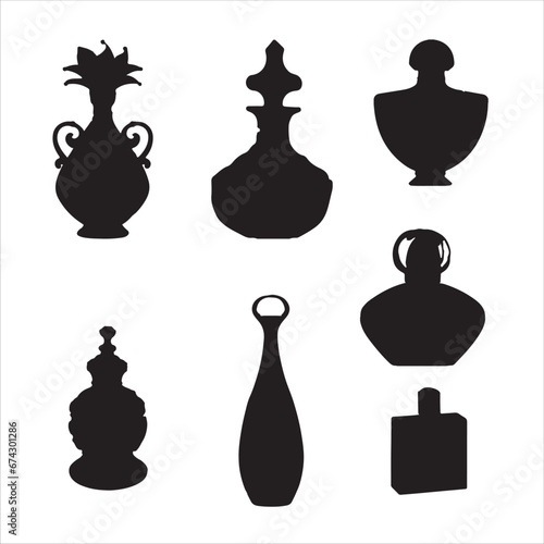 set of silhouettes of people