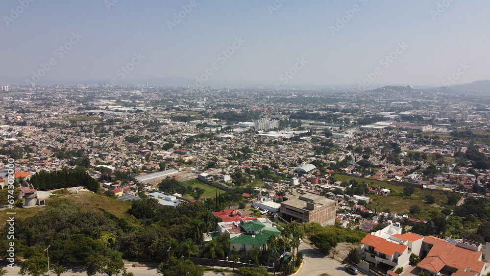 Obraz premium DRONE PHOTOGRAPHY OF BUGAMBILIAS CITY IN GUADALAJARA JALISCO