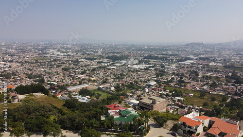 Fototapeta Naklejka Na Ścianę i Meble -  DRONE PHOTOGRAPHY OF BUGAMBILIAS CITY IN GUADALAJARA JALISCO