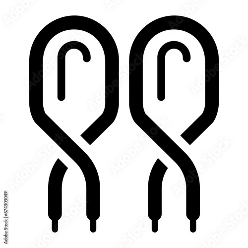 shoes laces Solid icon