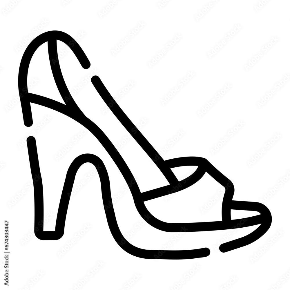 high heel Line Icon high heel Line Icon