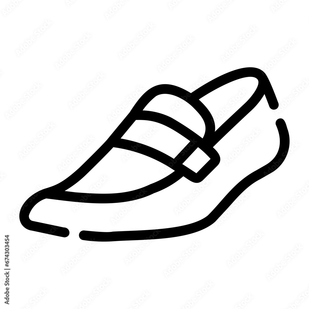 monk strap Line Icon monk strap Line Icon