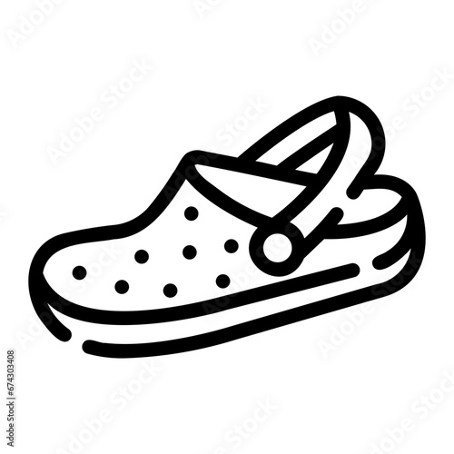 clogs shoes Line Icon