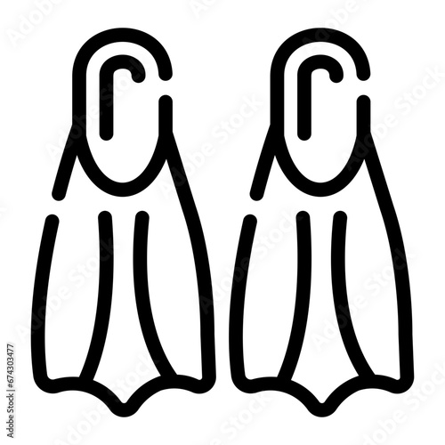 flippers Line Icon