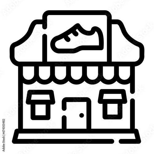 shoe shop Line Icon