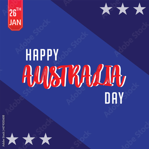 australia day vector background illustration. it is suitable for card, banner, or poster