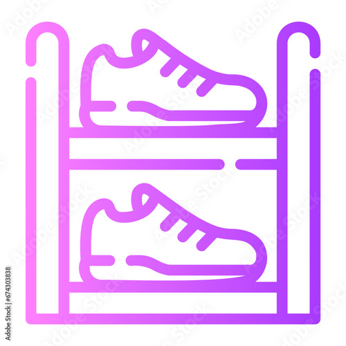 shoes rack Line Gradient Icon