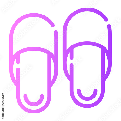 slippers Line Gradient Icon