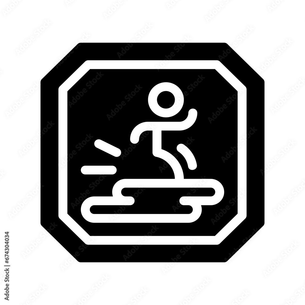 wet floor glyph icon wet floor glyph icon