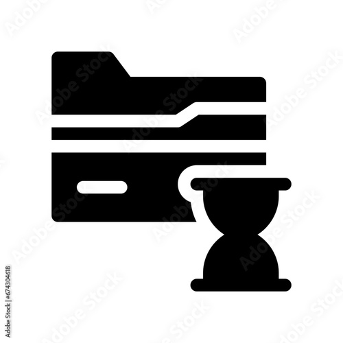 hour glass glyph icon