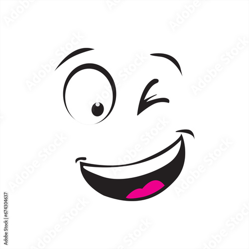 illustration of blinking eye expression