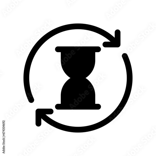 waiting glyph icon