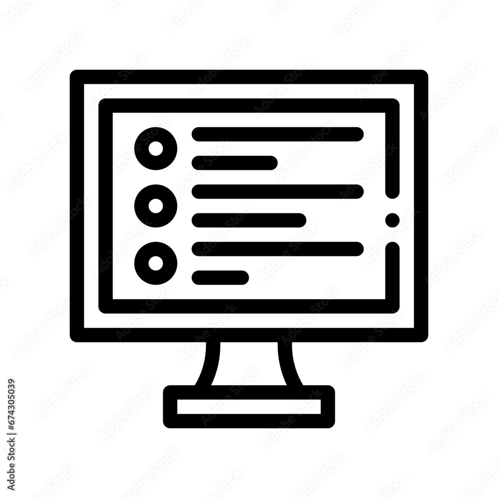 survey line icon survey line icon