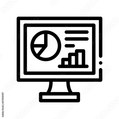 pie chart line icon
