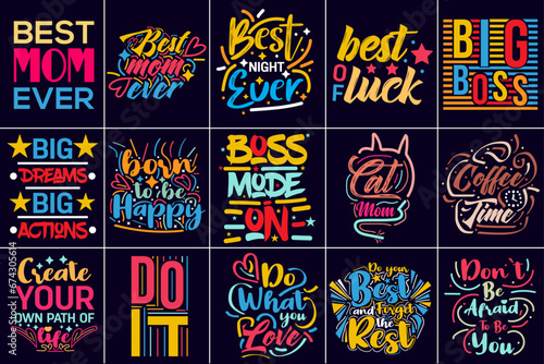 Set of t-shirt design