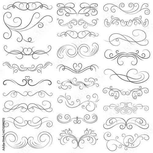 Vector graphic elements for design vector elements. Swirl elements decorative illustration