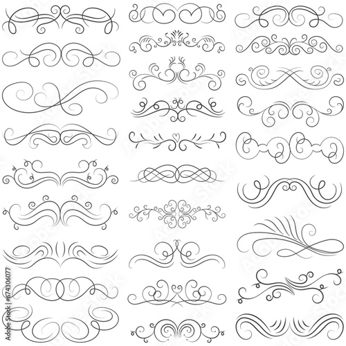 Vector graphic elements for design vector elements. Swirl elements decorative illustration