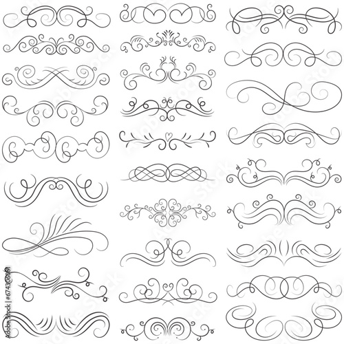 Vector graphic elements for design vector elements. Swirl elements decorative illustration