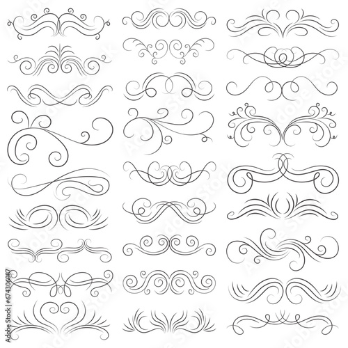 Vector graphic elements for design vector elements. Swirl elements decorative illustration