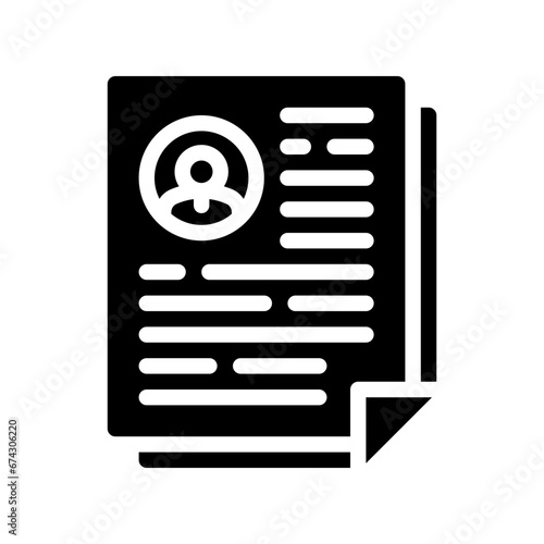 curriculum vitae glyph icon