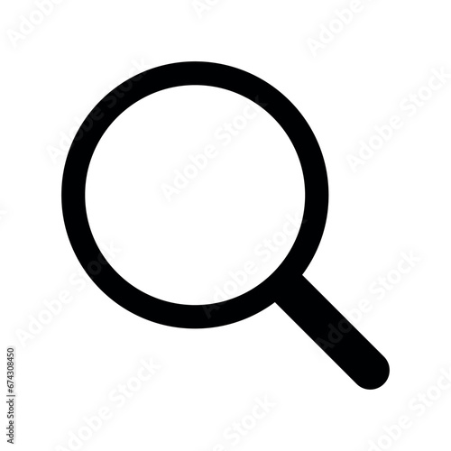 Magnifying glass or search icon flat vector illustration.