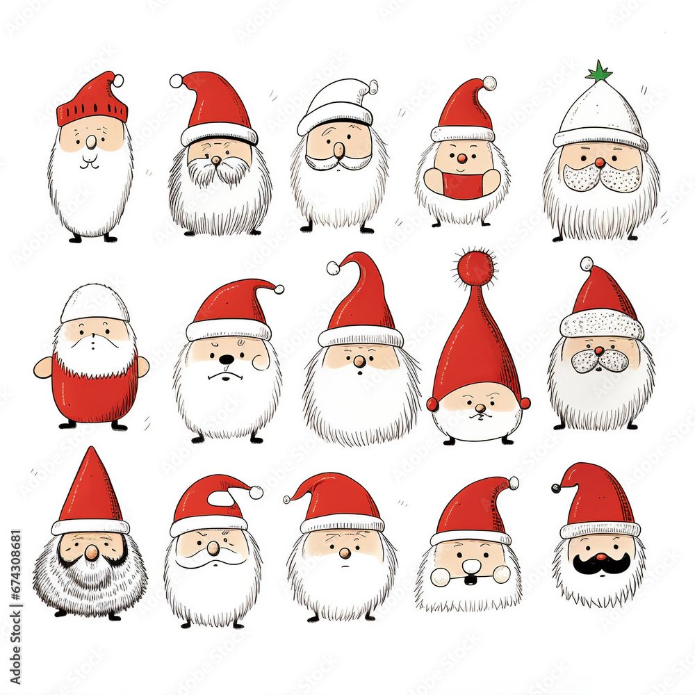 Line Drawing Santa Claus Christmas Theme Line Drawing Santa Claus Christmas Theme