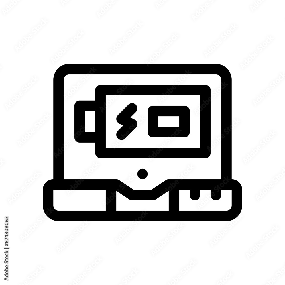 battery line icon battery line icon