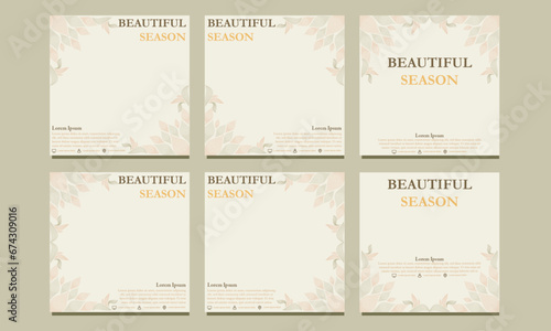 beautiful floral social media template. suitable for social media post  web banner  cover and card design 