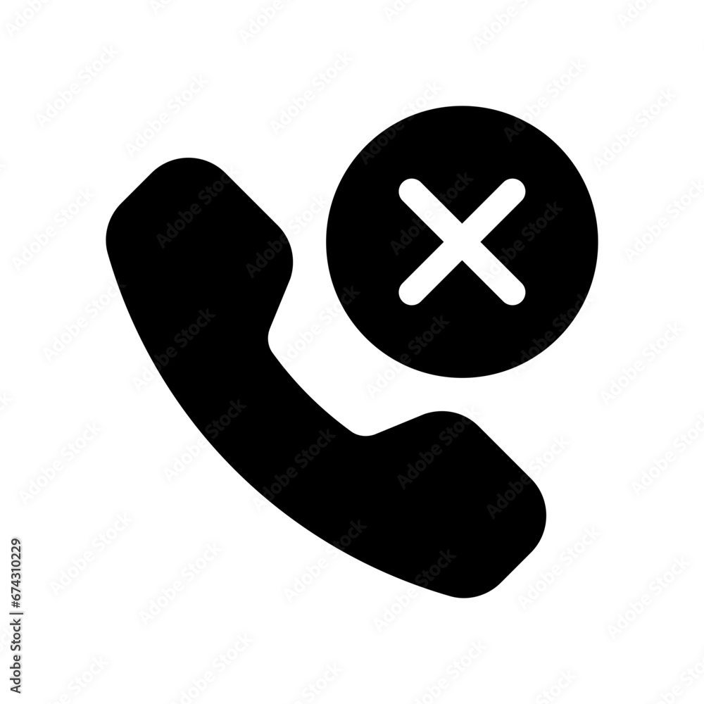 missed call glyph icon missed call glyph icon