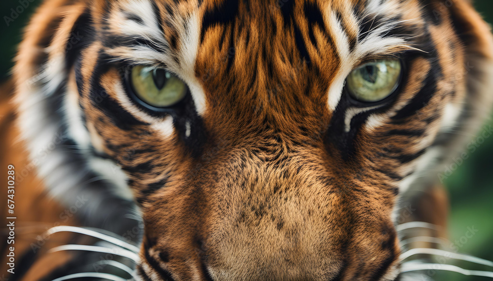 portrait of a tiger face