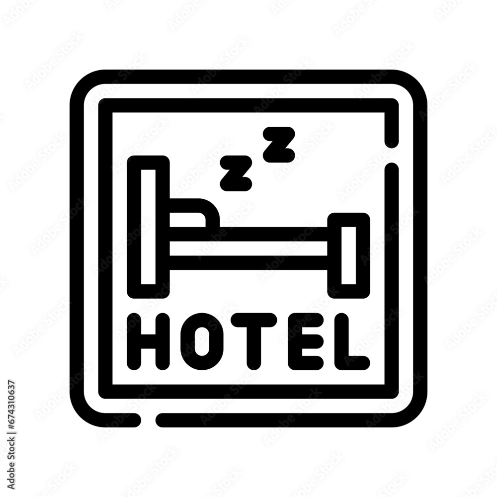 hotel line icon hotel line icon