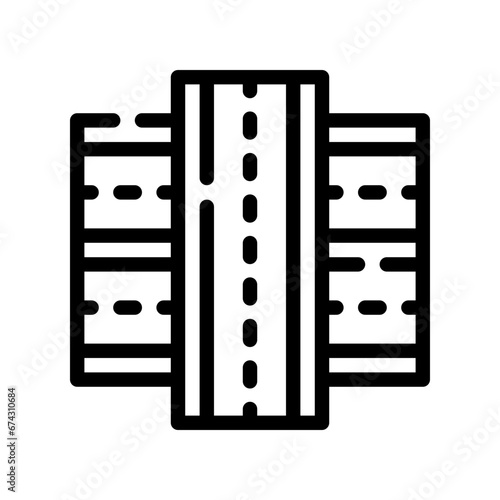 motorway line icon