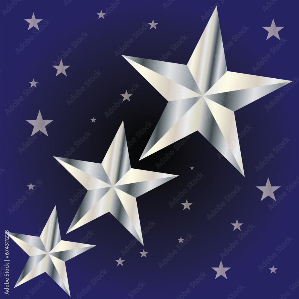 3d vector drawing. Five-pointed golden star. 3d vector drawing. Five-pointed golden star.