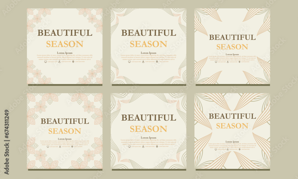 beautiful floral social media template. suitable for social media post, web banner, cover and card design
