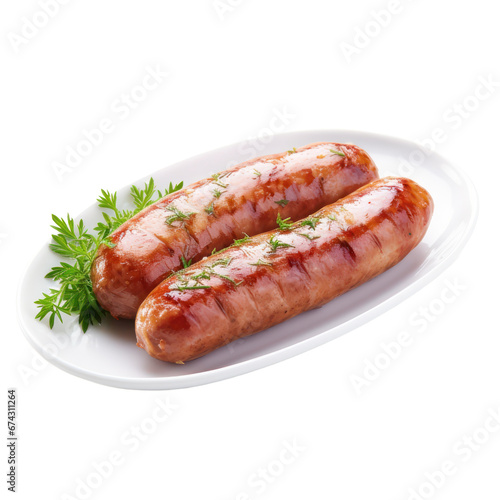 german sausage isolated on transparent background,transparency 