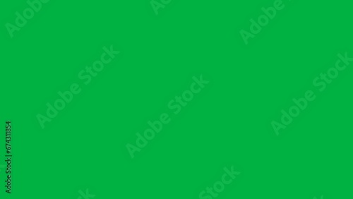 Minimalist door open and entering in green screen