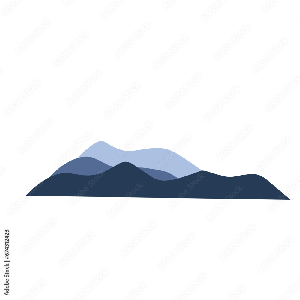 dark blue mountain landscape