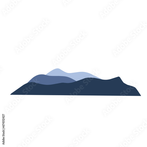 dark blue mountain landscape