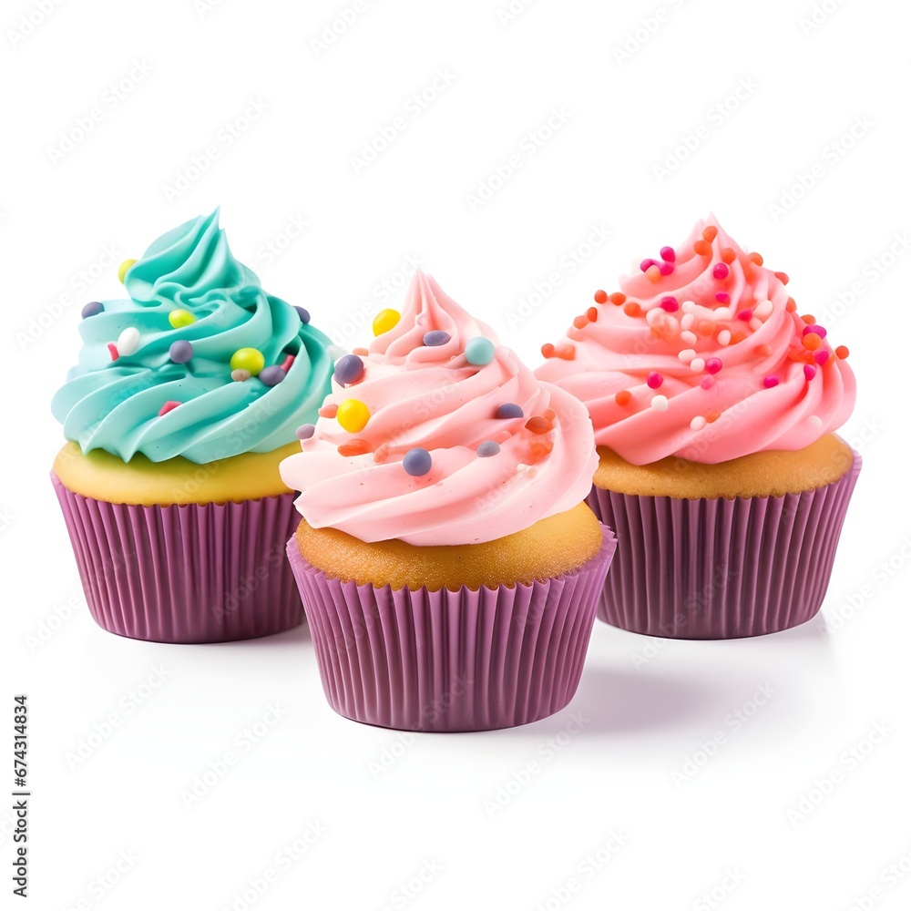 cupcakes with cream and sprinkles cupcakes with cream and sprinkles