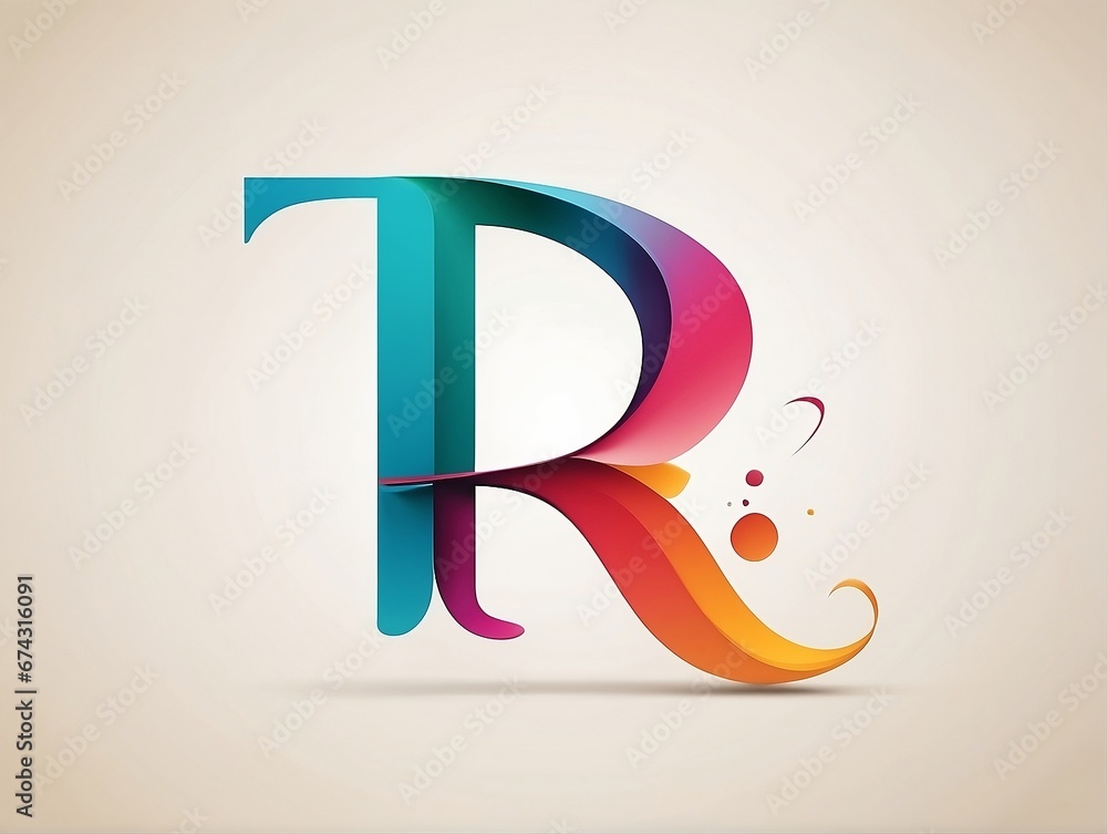 Obraz premium Sleek and Professional R Logo A Visual Delight in 4K