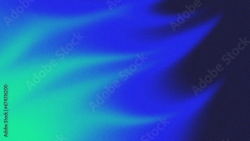 Blue Green Wave Flow Fluid Gradient Noise ,Neon Background Blurry Design Bright Texture Colorful Background, Abstract Light Modern , Dreamy Retro Grainy
