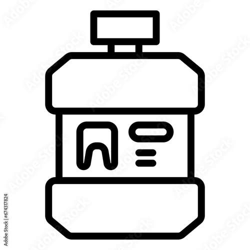 mouthwash icon, line icon style
