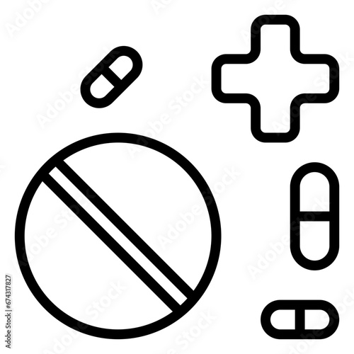 drugs icon, line icon style