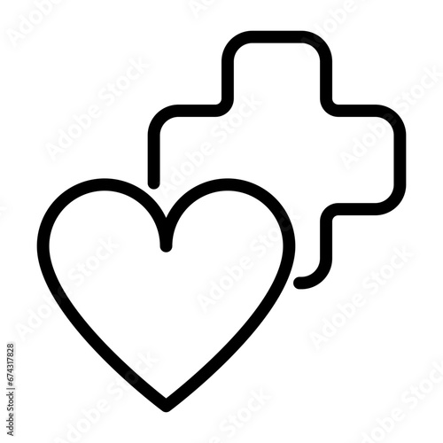 heart icon, line icon style