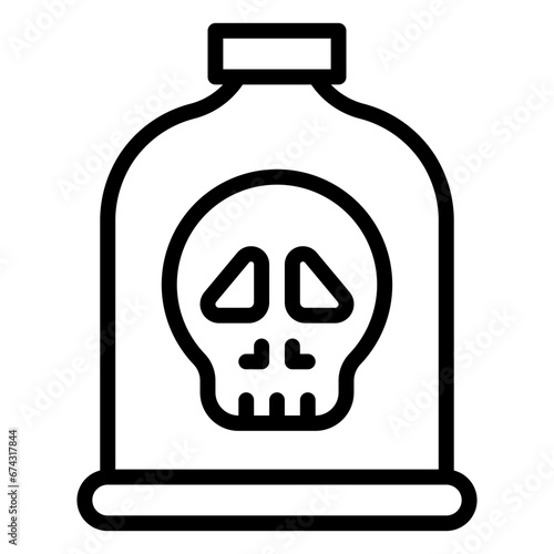 poison bottle icon, line icon style