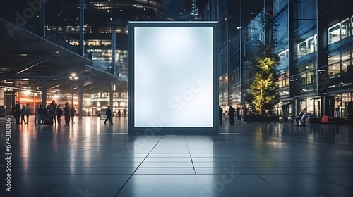 Make it easy, Large vertical billboard or light box display at the airport with room for your text or media content, for advertising, commercials, and marketing purposes, 