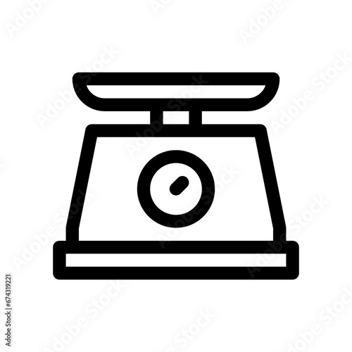 weighing scale line icon