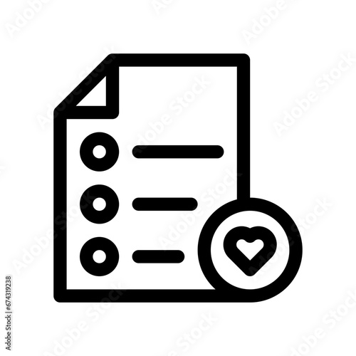 wishlist line icon