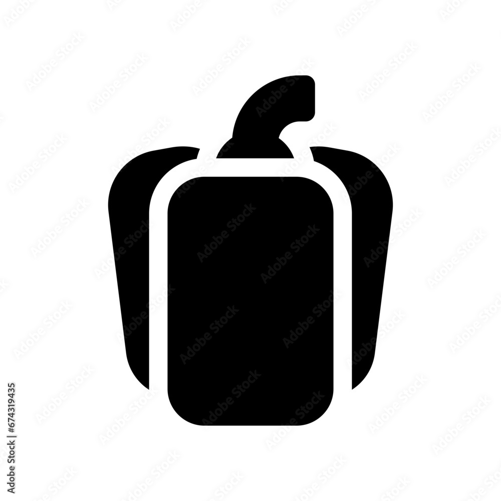 red pepper glyph icon