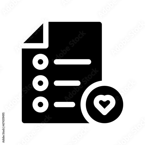 wishlist glyph icon